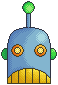 Robot head icon/pixelart