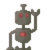 Gray Robot icon/pixelart