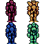4 Robot variations icon/pixelart