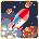 rocket adventure icon icon/pixelart