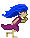 Roku, The Demon Girl (Running Cycle) icon/pixelart