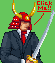 Lawyer Samurai icon/pixelart
