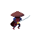 Samurai run animation icon/pixelart