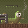 Green Worm icon/pixelart