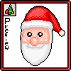 santa claus icon/pixelart