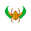 Winged Golden Scarab icon/pixelart