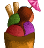 Ice cream icon/pixelart