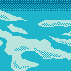 Scrolling clouds icon/pixelart