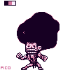 Afro Skeleton Monkey Fighter icon/pixelart