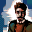 A self-portrait icon/pixelart