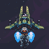 Space Ship First Attempt icon/pixelart