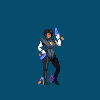 Bayonetta in the Duelyst style icon/pixelart