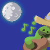 Moonlight Cactus icon/pixelart
