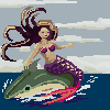 sirenita icon/pixelart