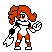 Robot Girl icon/pixelart