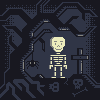 Skeleboy character design icon/pixelart