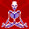 Mindful Skeleton icon/pixelart
