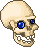 Gem-eyed skull icon/pixelart
