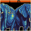 Elephants icon/pixelart