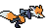 Smug fox run icon/pixelart