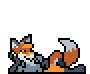 Smug fox crouch icon/pixelart