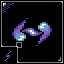 Simple Logo in Snow Globe icon/pixelart