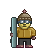 Snowboarder icon/pixelart