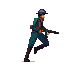 Soldier Running Animation icon/pixelart
