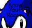 Sonic's Head icon/pixelart