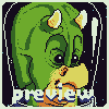 Space-Triceratops icon/pixelart
