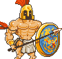 Spartan Warrior icon/pixelart