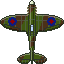Supermarine Spitfire icon/pixelart
