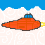 Cloud car icon/pixelart