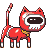 Alien Squad Ultra Cats - Red icon/pixelart