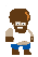 Super Beans standing icon/pixelart