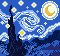 Starry Night - Vincent Van Gogh. icon/pixelart
