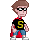 Superhero guy icon/pixelart