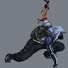 Aryen animation process - Stance Striker icon/pixelart