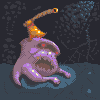 Overwhelming sense of fear icon/pixelart