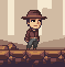 F mountain mockup icon/pixelart