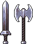 Sword and Axe icon/pixelart
