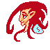 Girl Curve Hair icon/pixelart