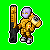 Make a Sprite! Tau Firewarrior icon/pixelart
