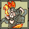 The Dwarf with Fire icon/pixelart