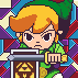 The Legend Of Zelda Wind Waker Vitral. icon/pixelart