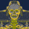 Graverising skeleton icon/pixelart