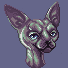 Sphinx Cat- Color Studies icon/pixelart