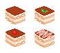 tiramisu lady finger specials icon/pixelart