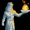 Torch statue icon/pixelart