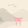 Quiet moment icon/pixelart